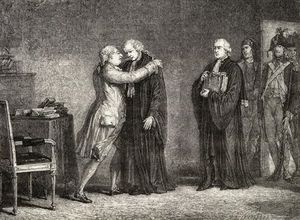 Re Luigi XVI incontra con De Malesherbes