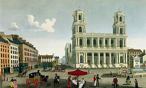 View Of The Church Of Saint-sulpice; Engraved By Anne Rosalie Filleul (nee Bouquet) )