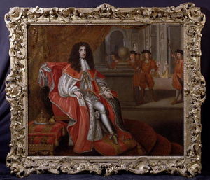 Charles Ii At Court (oil On Canvas)