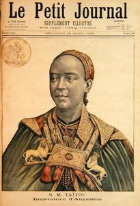 肖像Taytu慈禧的Betul埃塞俄比亚