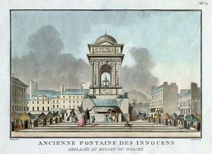 Old Fountain Of The Innocents. Placed In The Middle Of The Market.