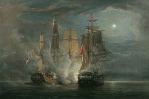 Hms 'amelia' And The French Frigate 'arethuse'