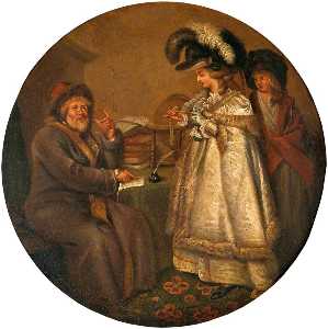 A Man Telling A Lady's Fortune