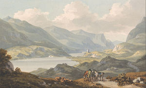 The Lakes Of Llanberis - From The Road From Carnarvon Going To Llanberis