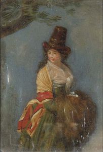 A Woman Of Three-quarter With A Sleeve