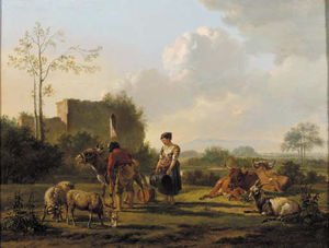 Landschap Met Vee - Landscape With Cattle; Het Melkuur