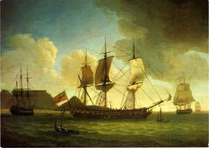 Inglese navi  contro  tavolo  Baia