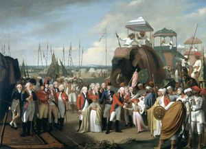 La réception de l Princes d otages par le Marquis Cornwallis Mysorean