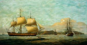 Indiaman almirante Hughes Off Jamestown, Santa Helena