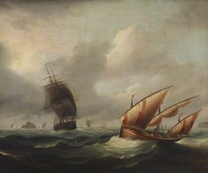 Seascape With A View Of Fort Stuart