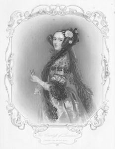 An Engraved Portrait Of Augusta Ada King