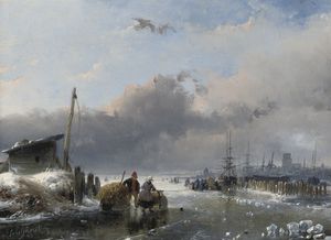 A View Of Dordrecht In Winter