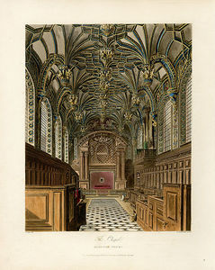 Chapel, Hampton Court, From Pyne's Royal Residences