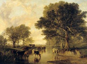 Abend in den Wiesen (Rinder von Thomas Sidney Cooper)