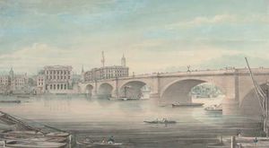 Paddlesteamers And Other Shipping On The Thames Before London Bridge