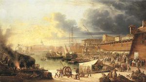 Une Capriccio d'un Fortifiée Port , pensé aux Être Valletta , À malte