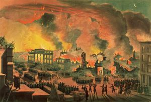 View Of The Great Fire In New York