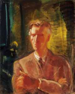 Self-portrait In The Window With Yellow Flower