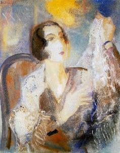 Woman With Lace Kerchief