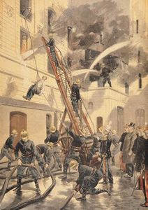 Felix Faure With The Firemen