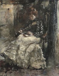 Mientje Reading In The Atelier