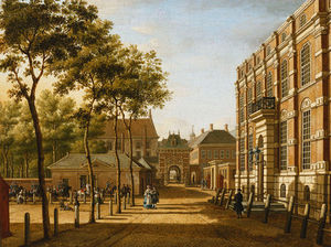 The Mauritspoort And The Binnenhof Seen