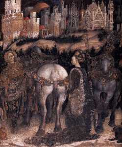 saint george et le princesse de trébizonde ( détail ) . Fresque . Pellegrini Chapelle , sant anastasia , Vérone