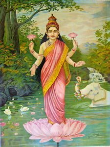 Lakshmi, la dea della ricchezza.