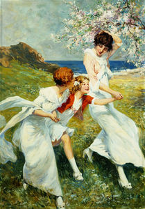 A Spring Day By The Seashore