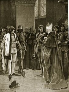 Enrique VI se entrega a Eduardo IV en St. Paul de