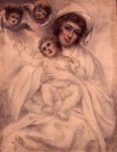 Mother And Child With Cherubs, C.1790