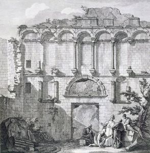 la porta Aurea , Tirées 'ruins de l palais de
