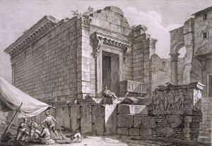 vista de la Templo de esculapio , De 'ruins Del