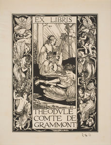 Book-plate Of Theodule, Count Of Grammont