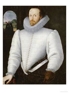 Peake Portrait Of A Gentleman Traditionally Identified As Sir Walter Raleigh