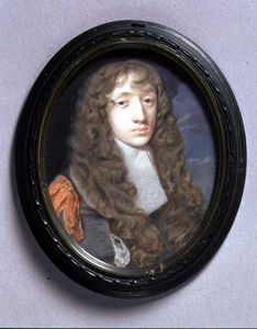 Portrait Miniature Of A Young Man In Grey