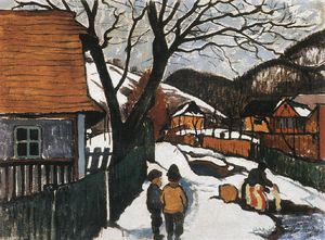 Village In Winter