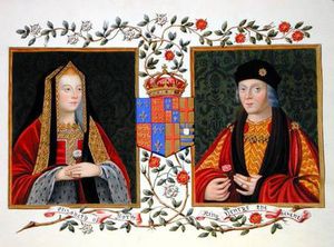 Retrato doble de Elizabeth de York y Henry Vii)