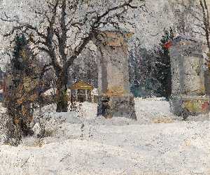 Entrance To An Estate In Winter