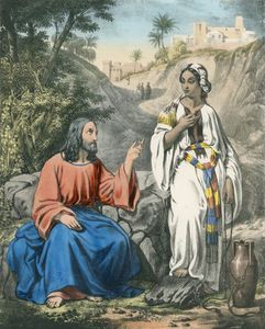 Christ et la Samaritaine au puits de Jacob