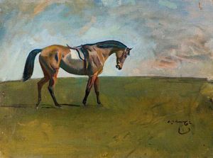 A Racehorse In A Landscape