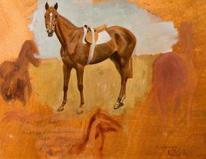 Study Of A Racehorse In Training At George Lambton's Yard