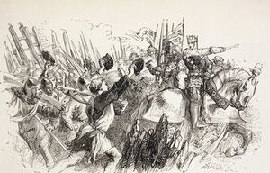 König Heinrichs Forces bei der Belagerung von Harfleur,