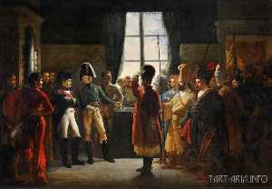 Alessandro ier presente Un Napoleone les kalmoucks , les cosaques Eccetera les baskirs de L'armee Russe
