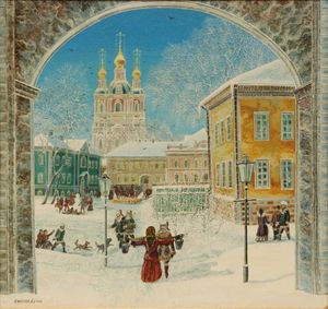 Moscow Townscape Scene