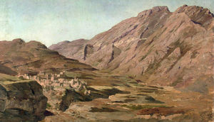 una montaña aldea  cómo  el  Cáucaso