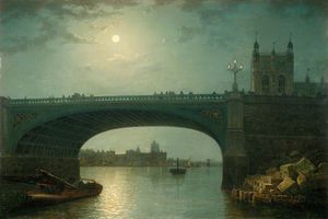 `westminster` 橋 で 月光