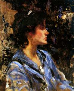 Young Woman In Blue