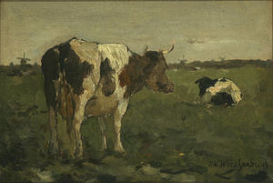 Cows In A Polder Landscape