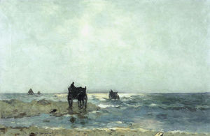 `shellfishers` en el holandés playa